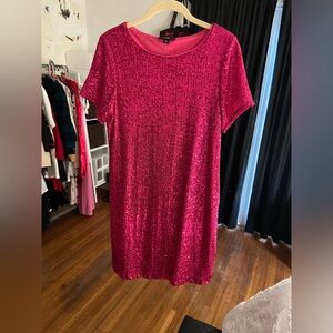 Hot Pink Sequin Dress